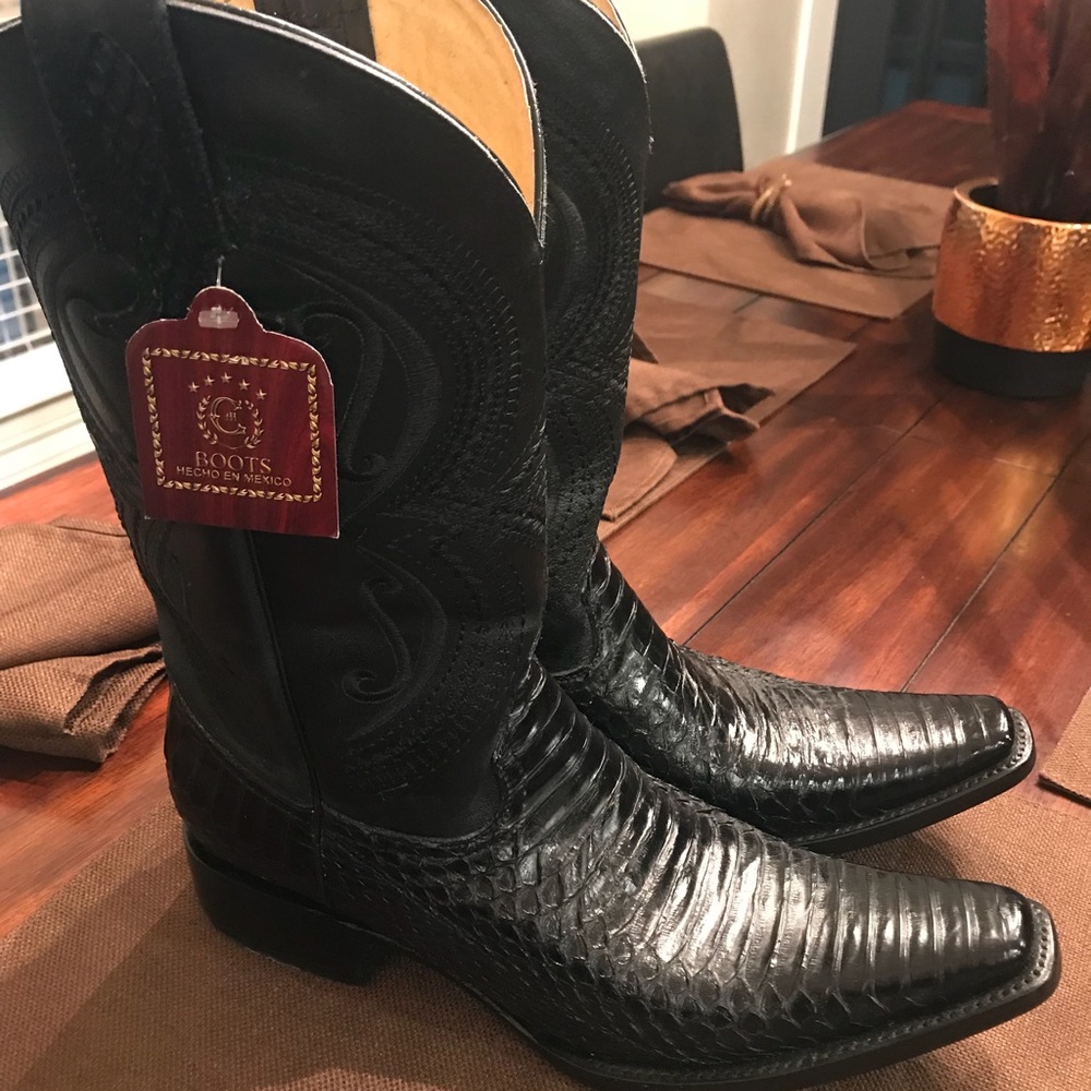 New handmade leather cobra boots (men)